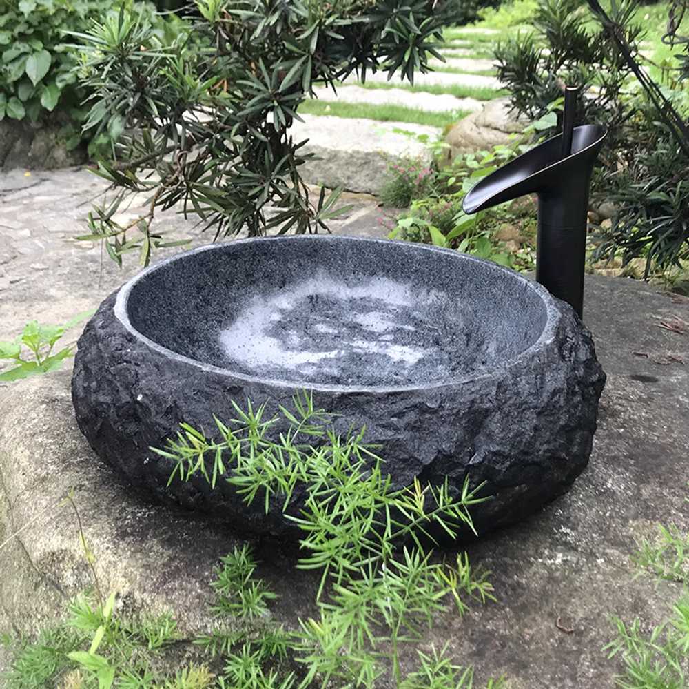 빈티지 세면볼 탑볼 돌세면대 복고풍 정원 개수대 A - 상세 이미지 2