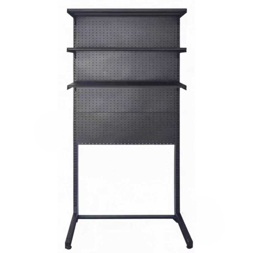타공판 정리대 보드 철제 선반 수납 공구 대형 책상용 66x190cm - 블랙 - 상품 이미지