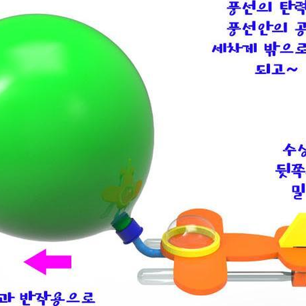 풍선바람에너지 수상레이싱 스포이드부력비행기만들기 10인세트 - 상세 이미지 4