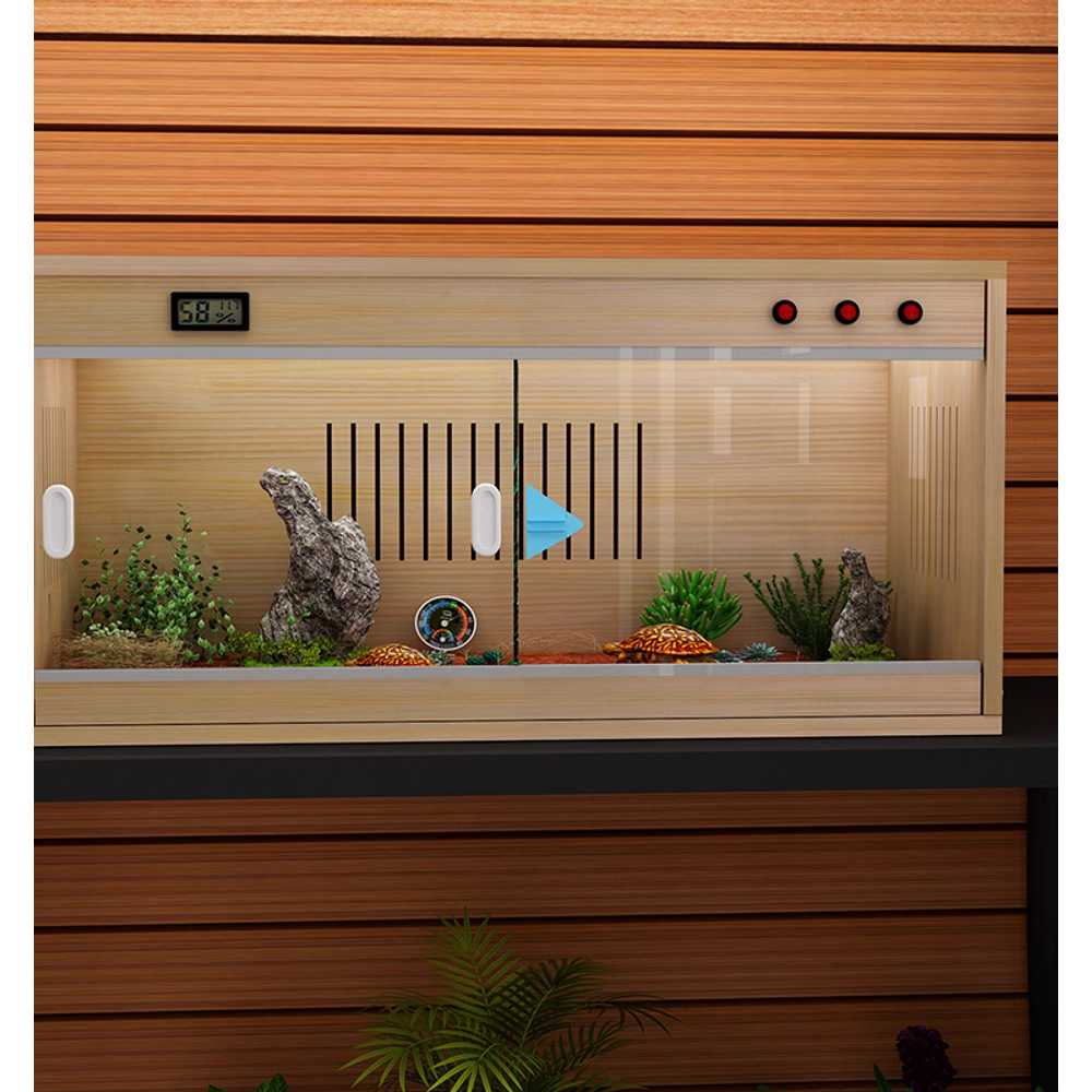개코도마뱀 사육장 파충류용품 투명 케이지 습식 바인 80x40x42 일반 직선형 - 상세 이미지 5