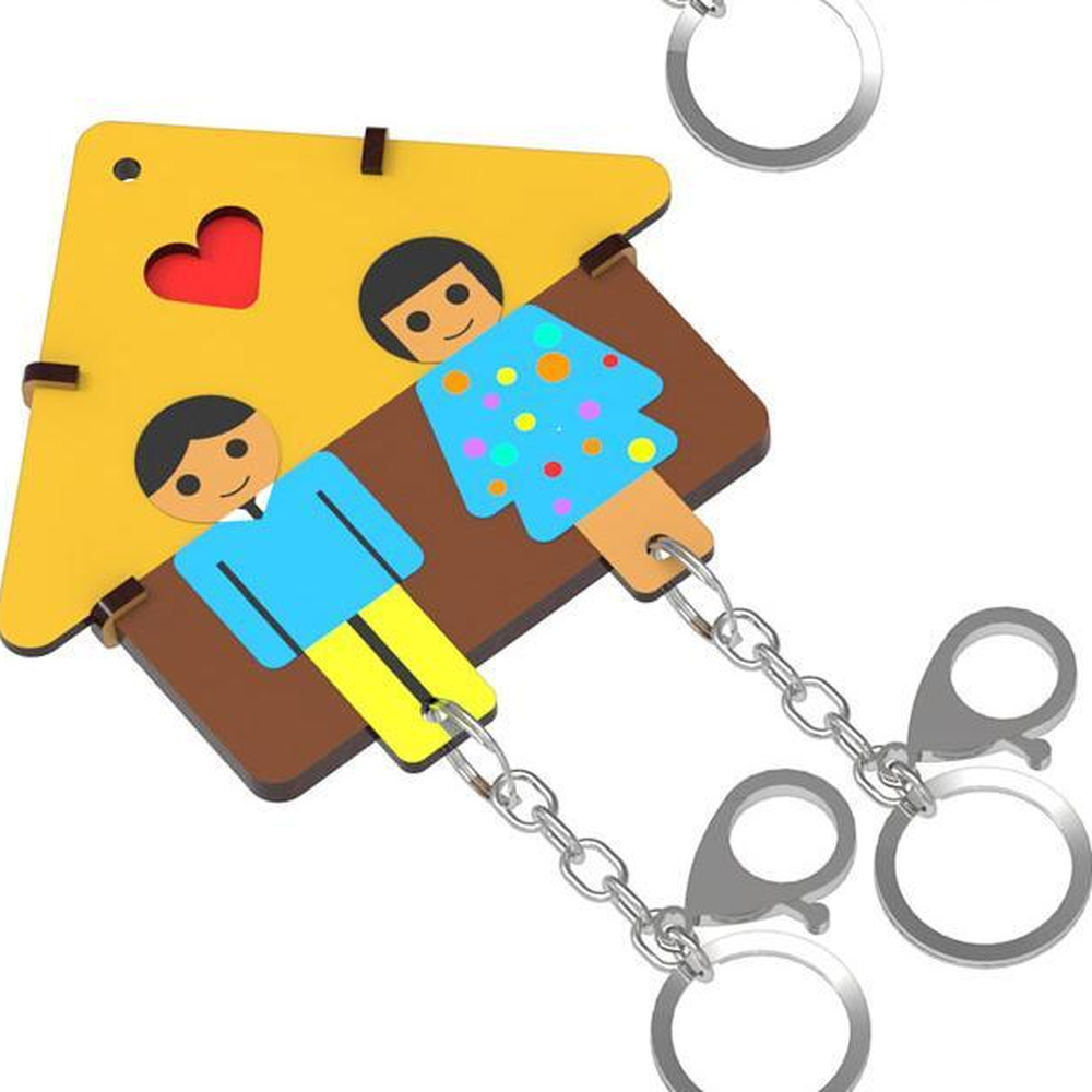 DIY키홀더 남자여자모양색칠도안 나만의열쇠걸이 열쇠보관함만들기 - 상세 이미지 2