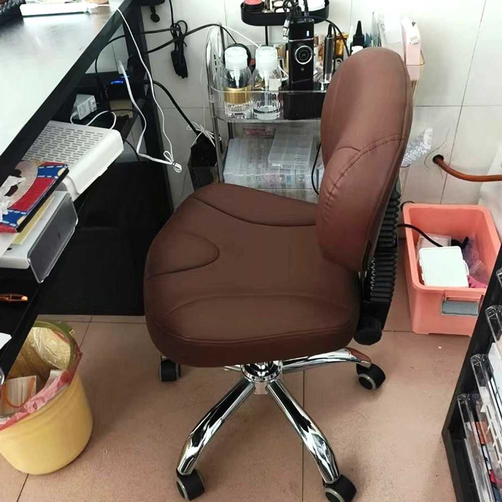 네일샵 의자 편한 메이크업 사무실 상담실 등받이 블랙 - 상세 이미지 3