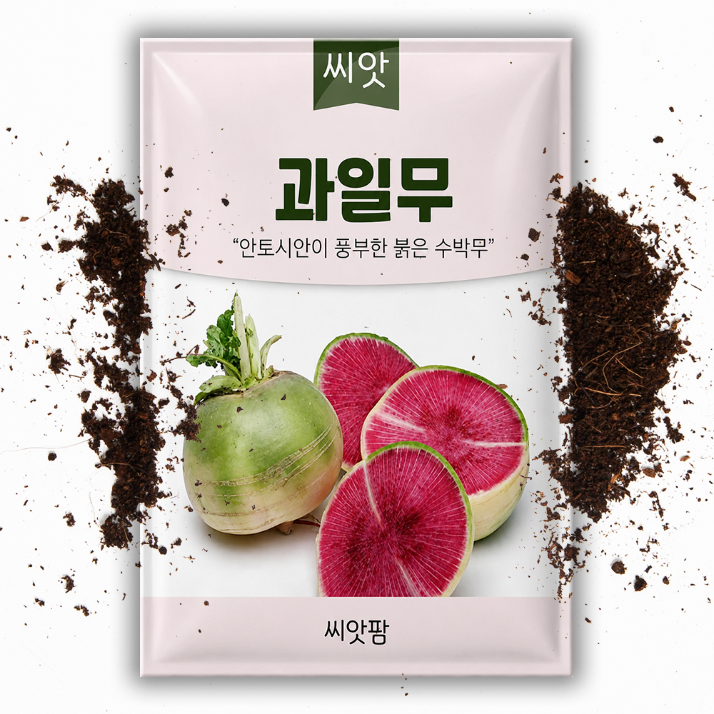 과일무 씨앗 100립 수박무 씨앗 무우 무 채소 씨 종자 - 상품 이미지