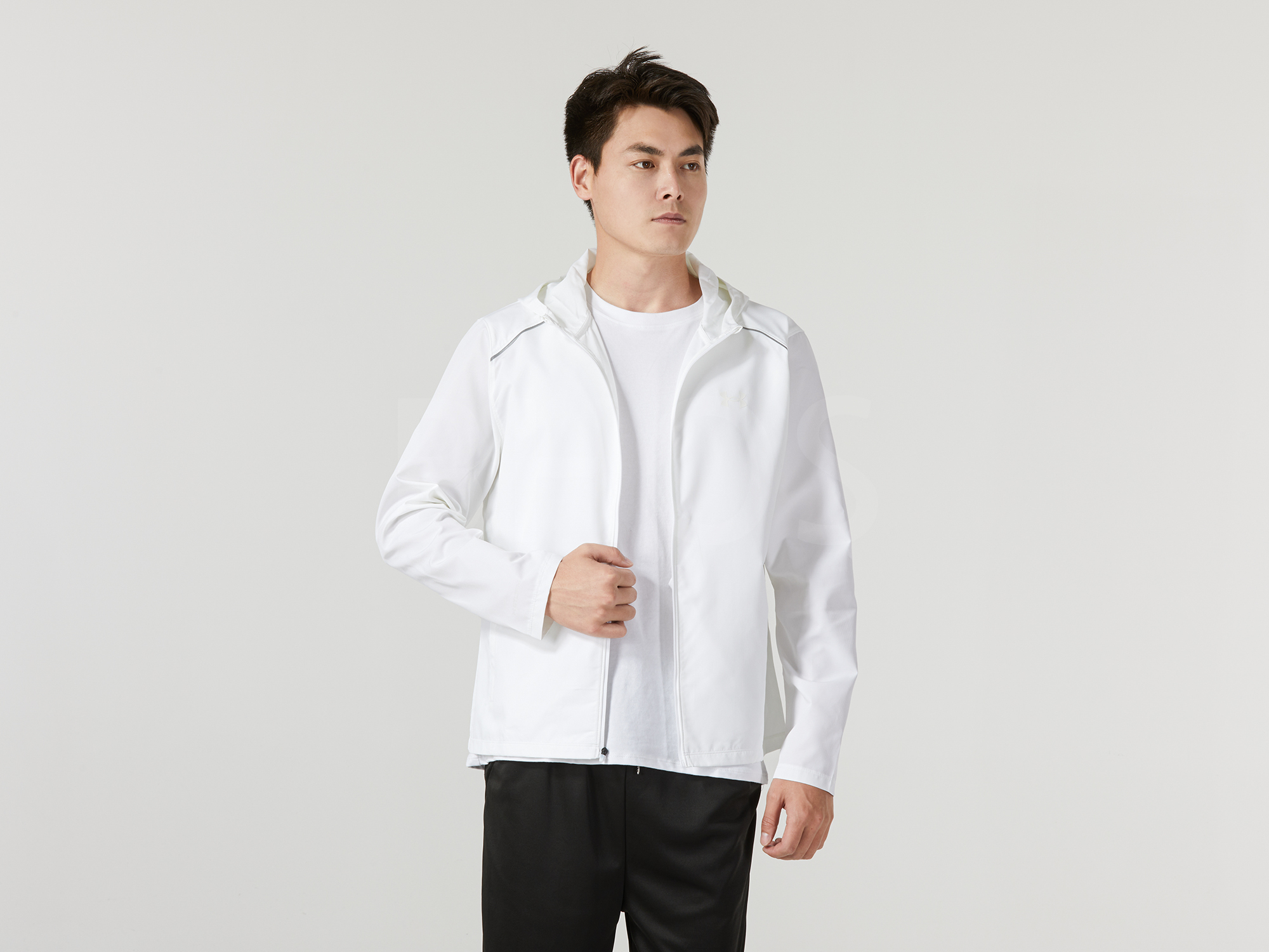 언더아머 UA STORM RUN HOODED 블랙 남성 재킷