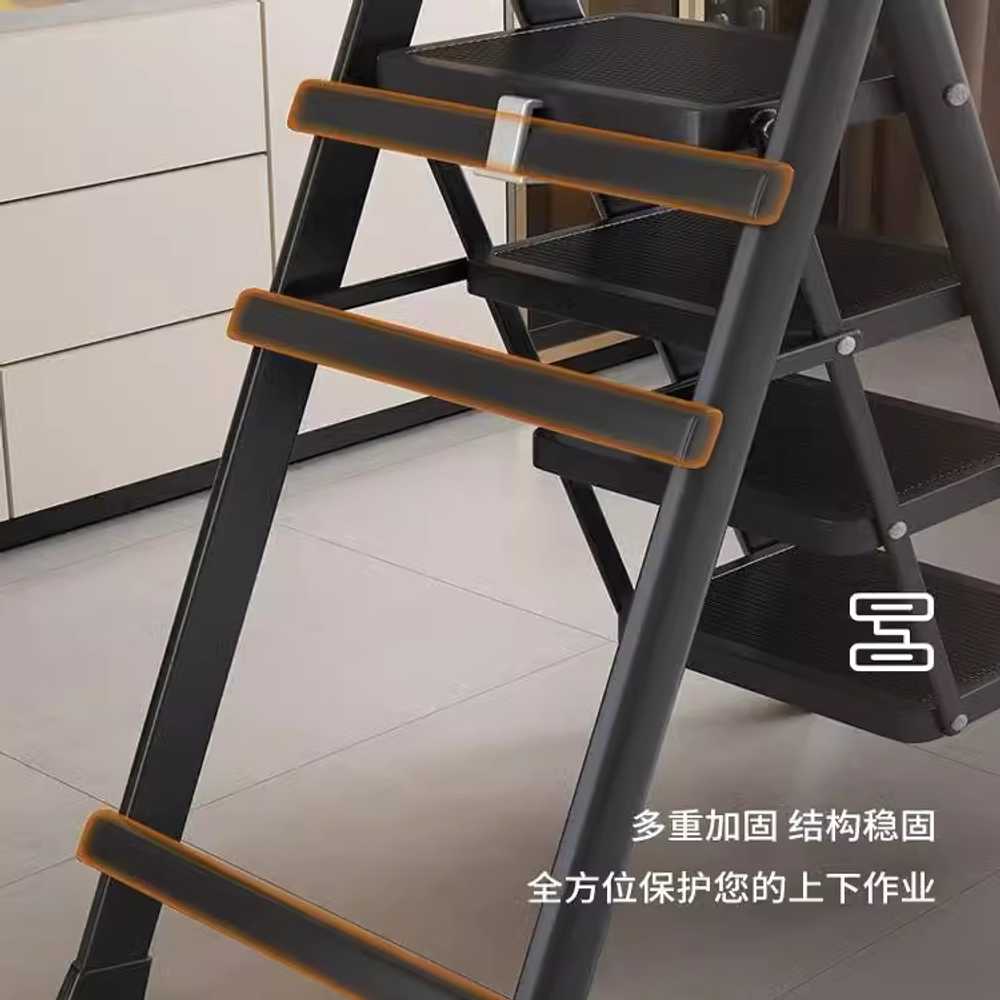 접이식 사다리 대형 작업 조경 천정 펜션 가정용 복층 3단 레드 이미지 6