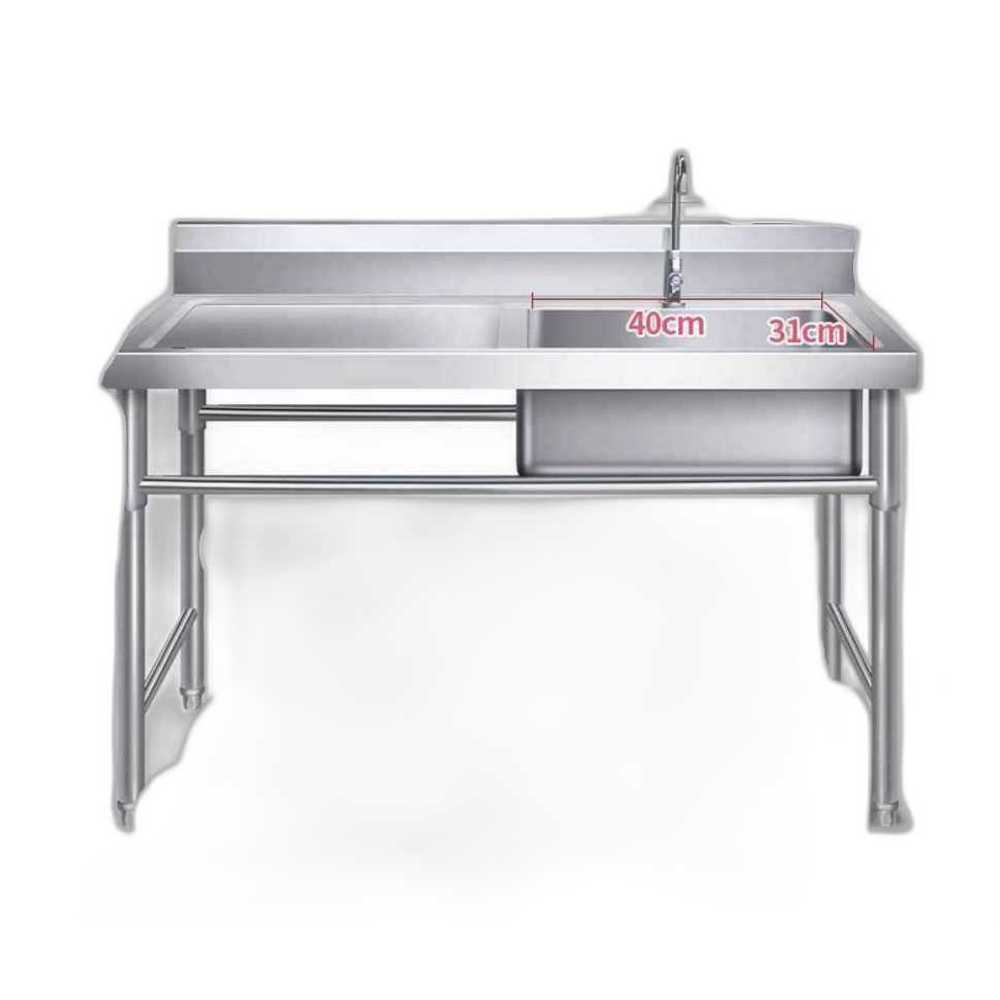 간이 개수대 조리대 싱크대 주방 업소용 사무실 농막 100x50 좌측 0.6mm - 상세 이미지 2