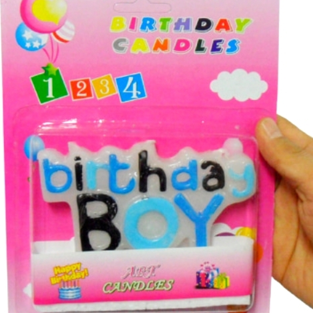 블루알파벳 벌스데이보이 남자아이생일초 돌잔치케이크촛불 1p - 상세 이미지 2