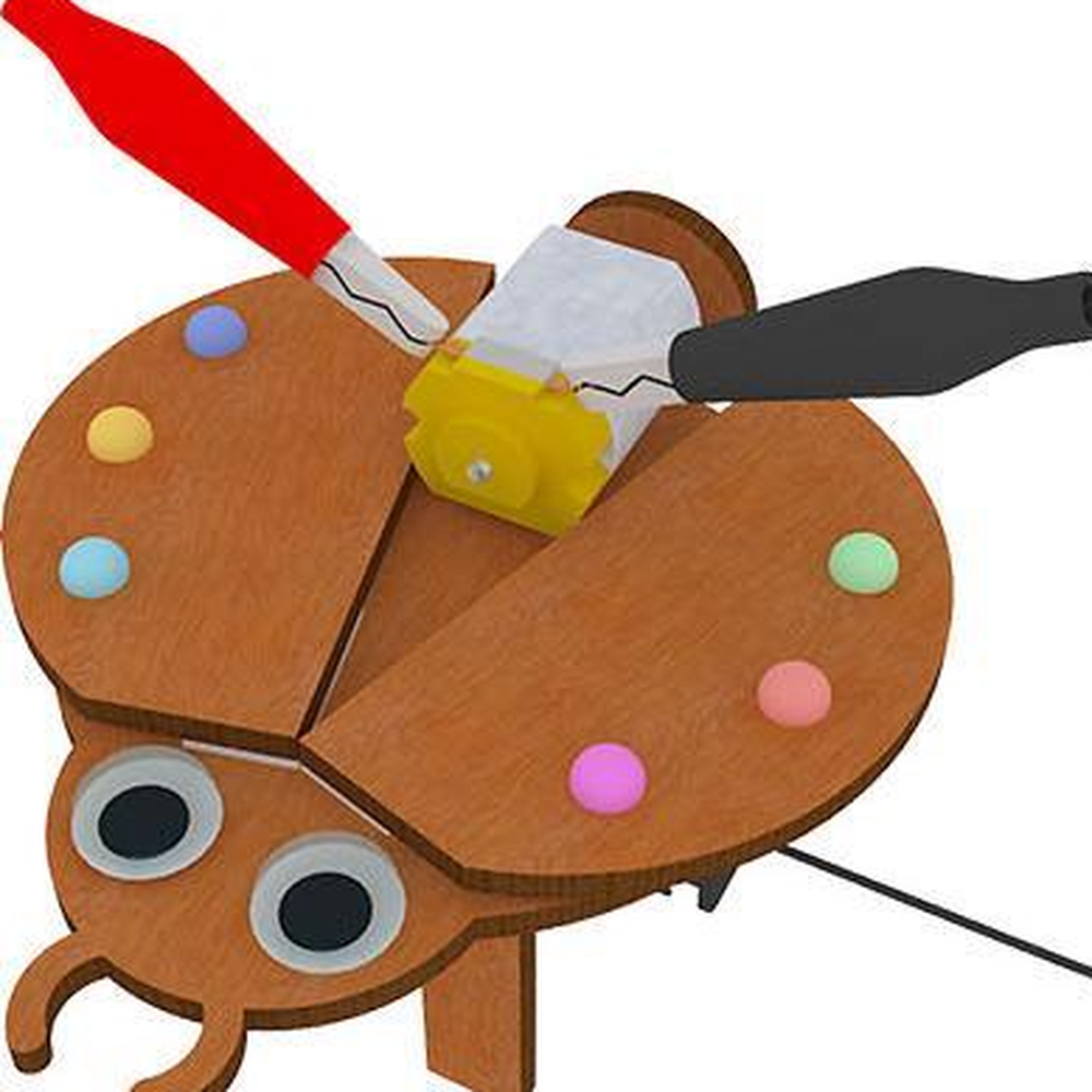 눈알스티커무당벌레로봇 곤충진동로봇 무당벌레장식꾸미기 기초전선키트 - 상세 이미지 5