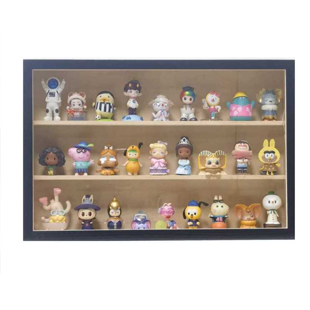 메달 장식장 거치대 피규어 케이스 선반 배지 액자 랙 9.5x39.5x60cm 3단 블랙 - 상품 이미지