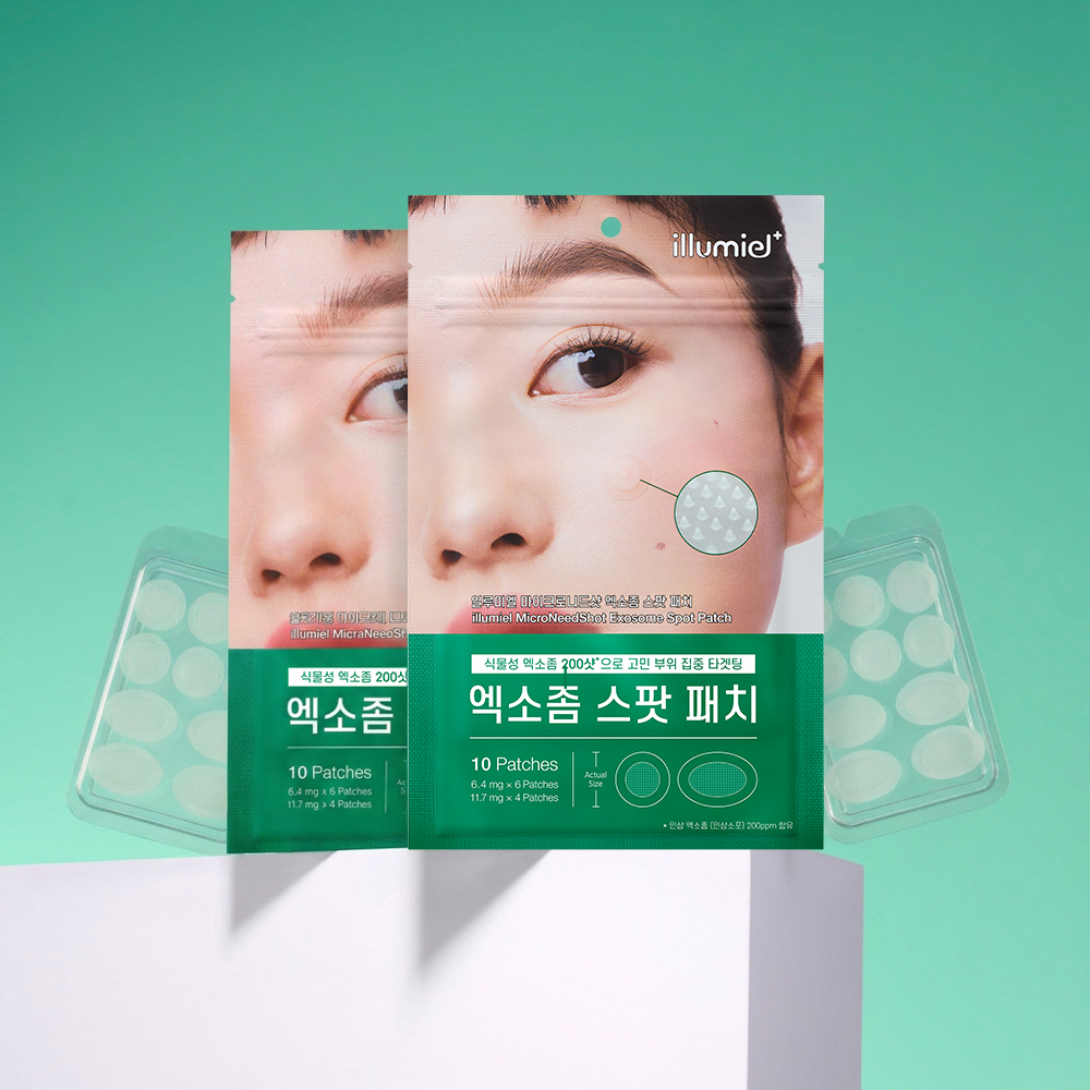일루미엘 마이크로니드샷 엑소좀 스팟패치 10매 x2팩 여드름 트러블 진정 니들 패치 - 상품 이미지
