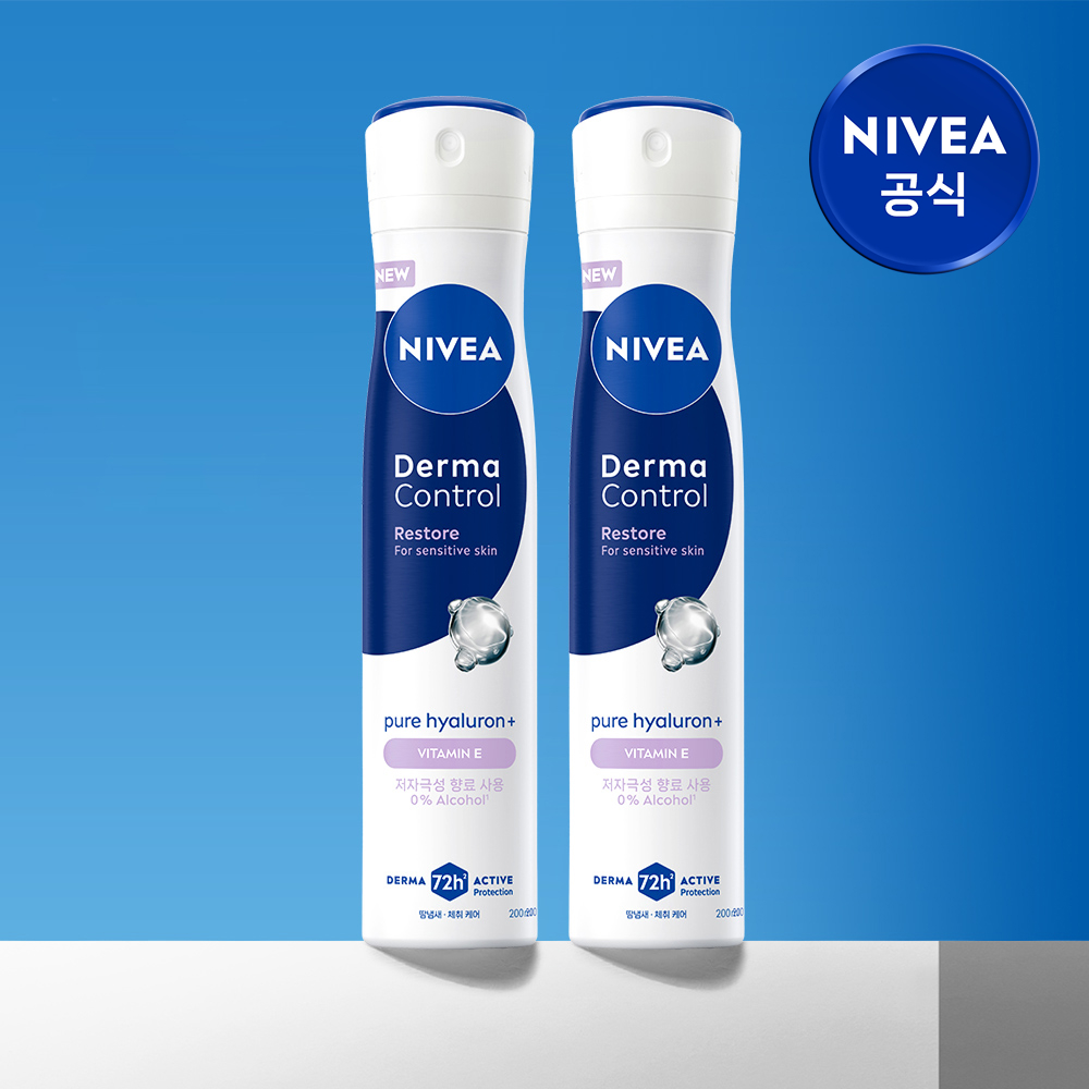 니베아 데오드란트 더마 컨트롤 리스토어 스프레이 200ml, 2개 상품 이미지