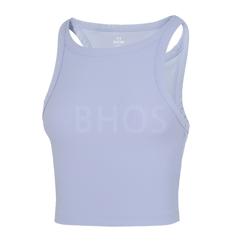 언더아머 MERIDIAN RIB CROP TANK 여성 퍼플 등
