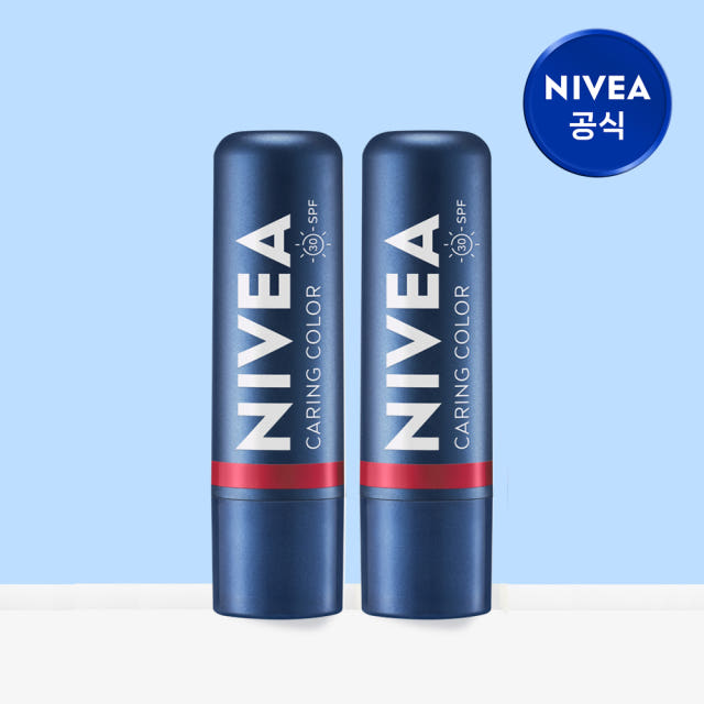 니베아 케어 & 컬러 립밤 4.8g 딥 레드