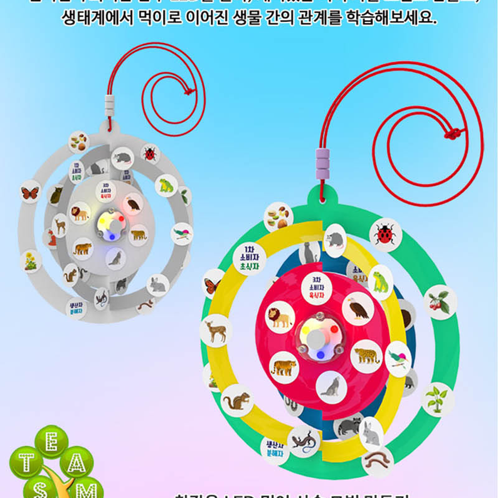 초등탐구생물다양성 LED발광방과후수업먹이사슬모빌 초등과학먹이그물모빌 1인세트 - 상세 이미지 5