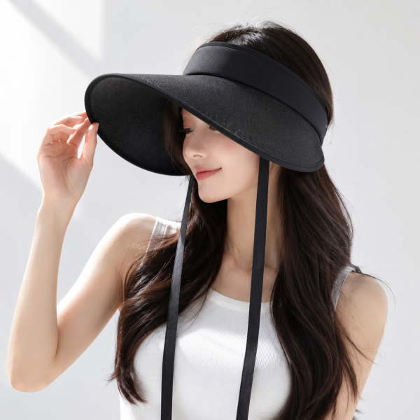 목가림 와이드 썬캡 여성 자외선차단 여름 모자 돌돌이 선캡 - 상품 이미지