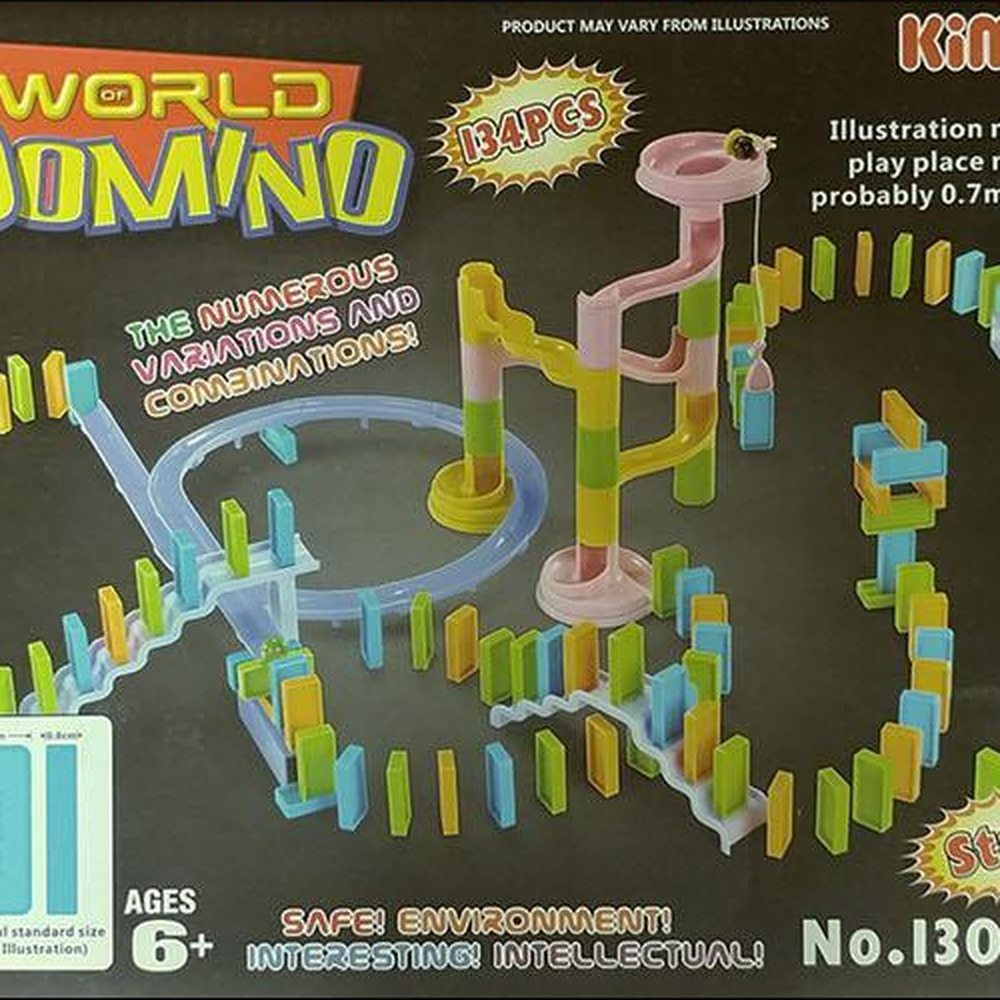회전봅슬레이 터널계단장애물 도미노마블런세트 초등도미노장난감 134pcs - 상세 이미지 3