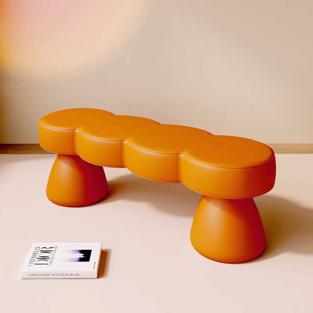 감성 벤치 구름 휴게실 카페 인테리어 디자인 대기 80x40x43cm - 화이트 - 상세 이미지 4