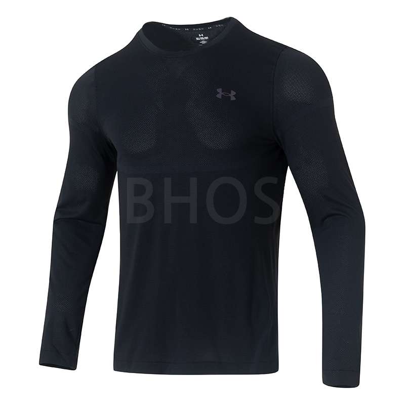 언더아머 UA Rush Seamless Legacy LS 블랙 남성