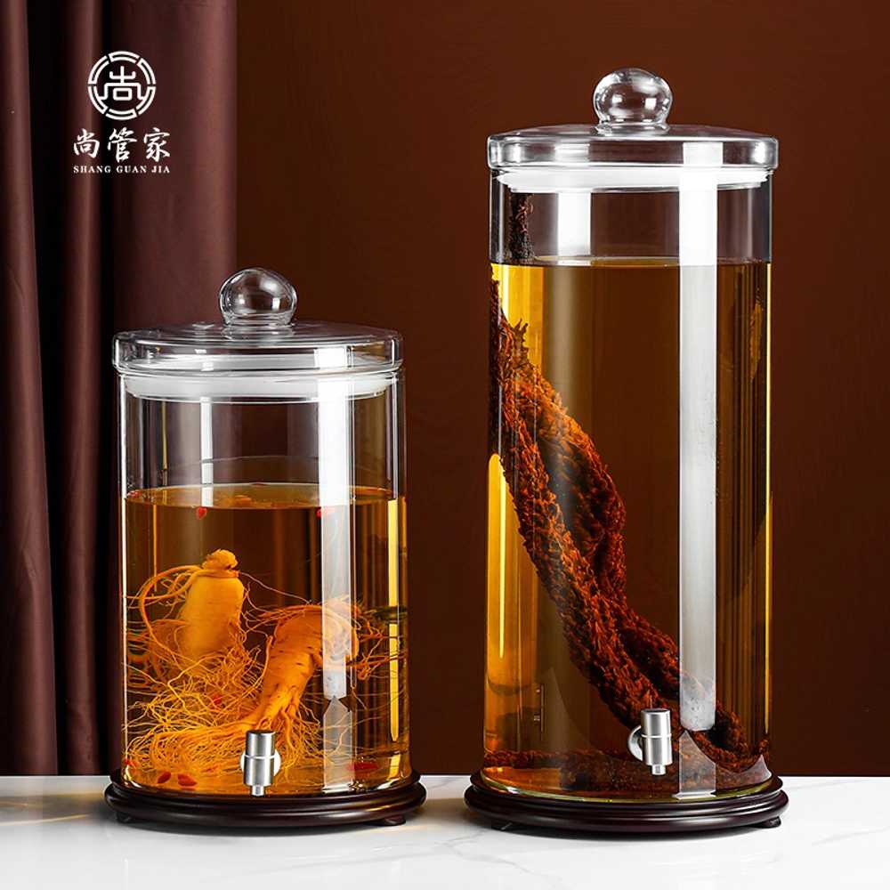 담금주병 유리 위스키 매실청 대용량 과일청 용기 술 12cm / 4kg - 상세 이미지 2