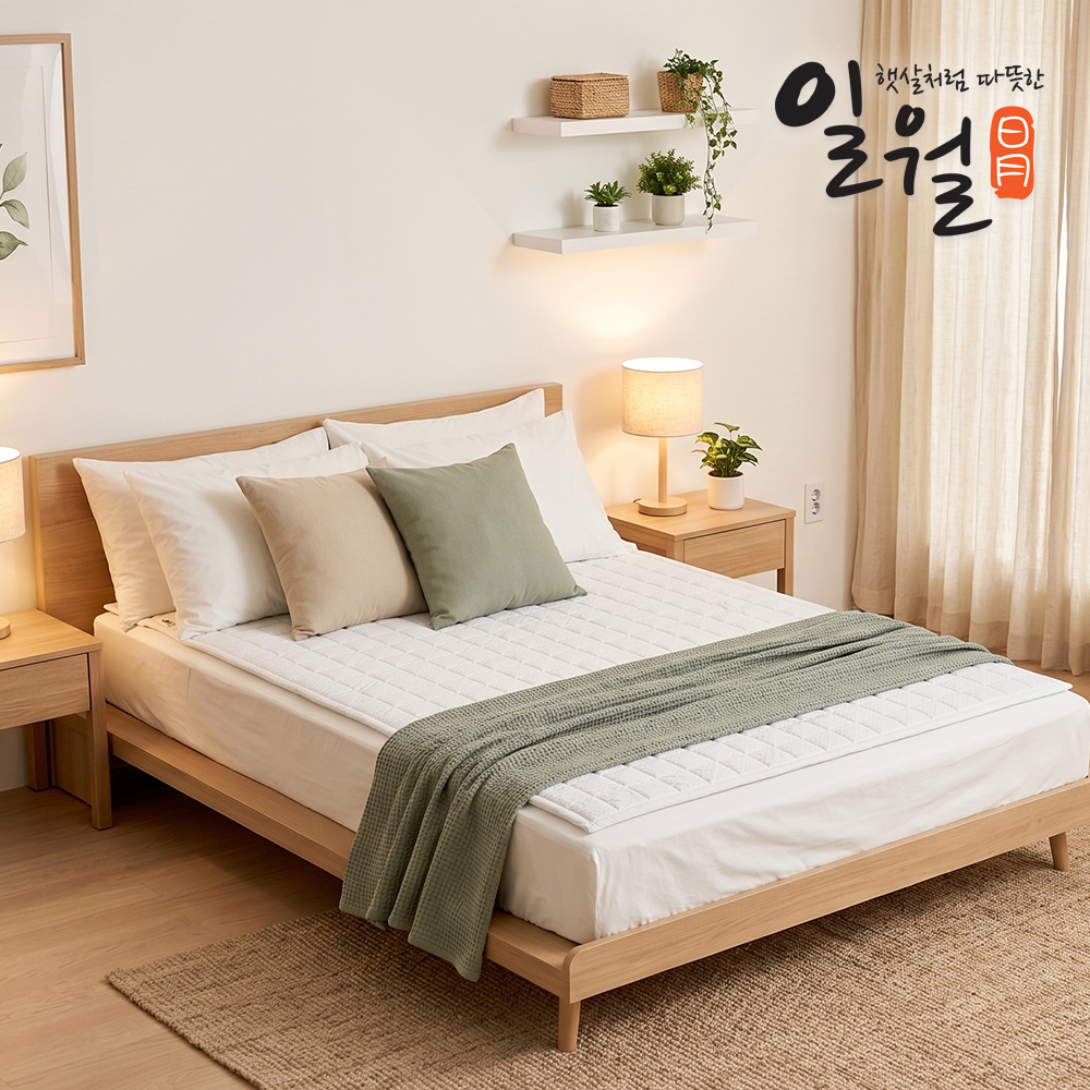 일월 프리미엄 유칼립투스 텐셀 초절전형 워셔블 탄소 전기매트 카본매트 더블 이미지 7