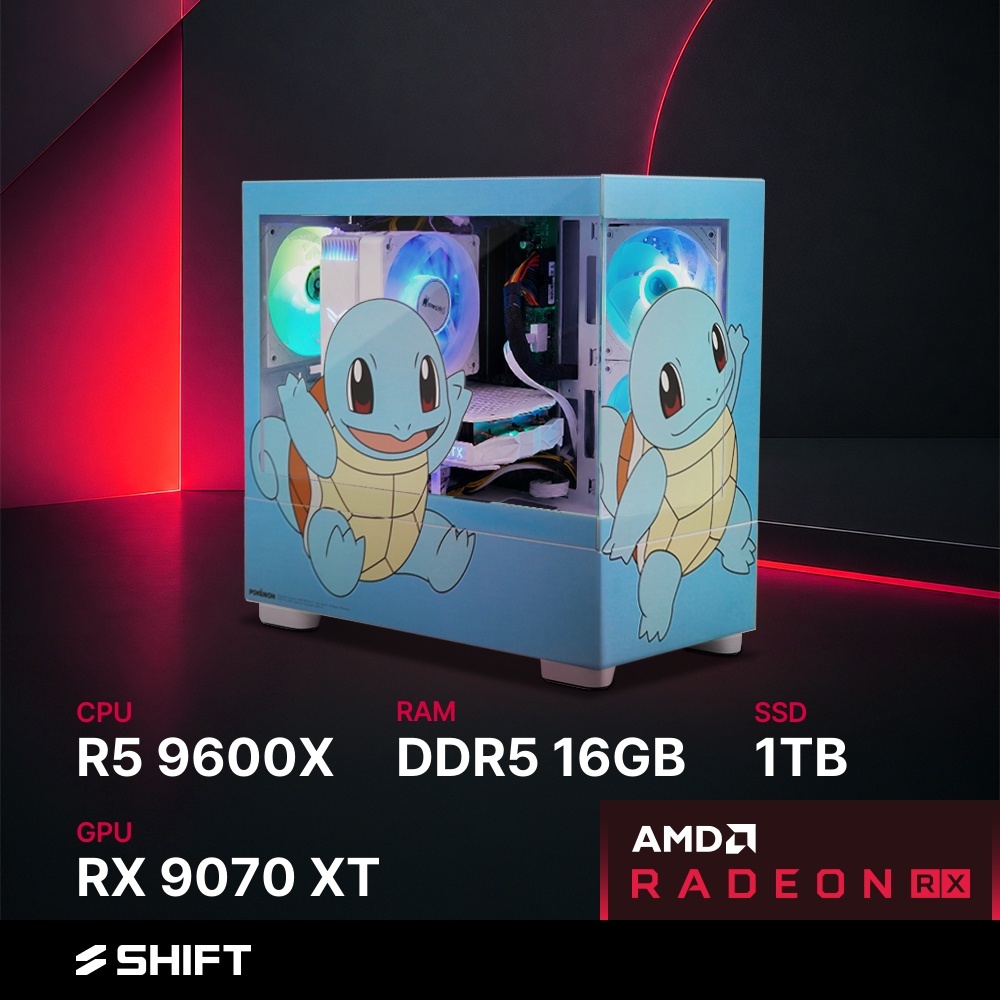 주연테크 시프트 AMD 라이젠5 9600X RX 9070 XT DDR5 16G NVMe 1T 게이밍 컴퓨터 PKK96X97XT2-16G1T 포켓몬스터 - 상품 이미지