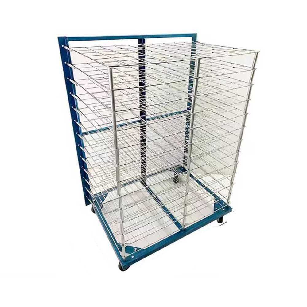 실크스크린 건조대 다이 도장 선반 보관 그림 도금 아연 도금 철망 13단 3KG - 상품 이미지