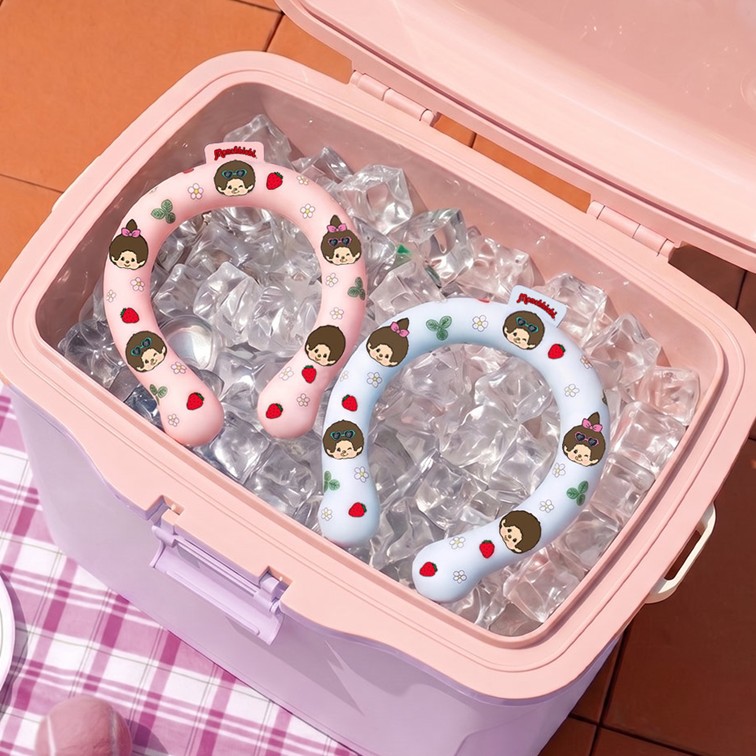 몬치치 넥쿨러 쿨링 귀여운 캐릭터 여름템 시원한 아이스 목도리 캠핑템 스카이블루, 1개 이미지 8