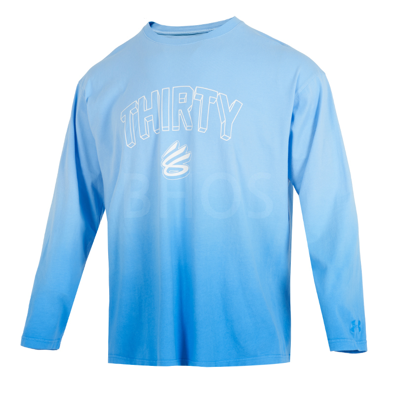 언더아머 APAC Curry Gradient LS 블루 남성 티