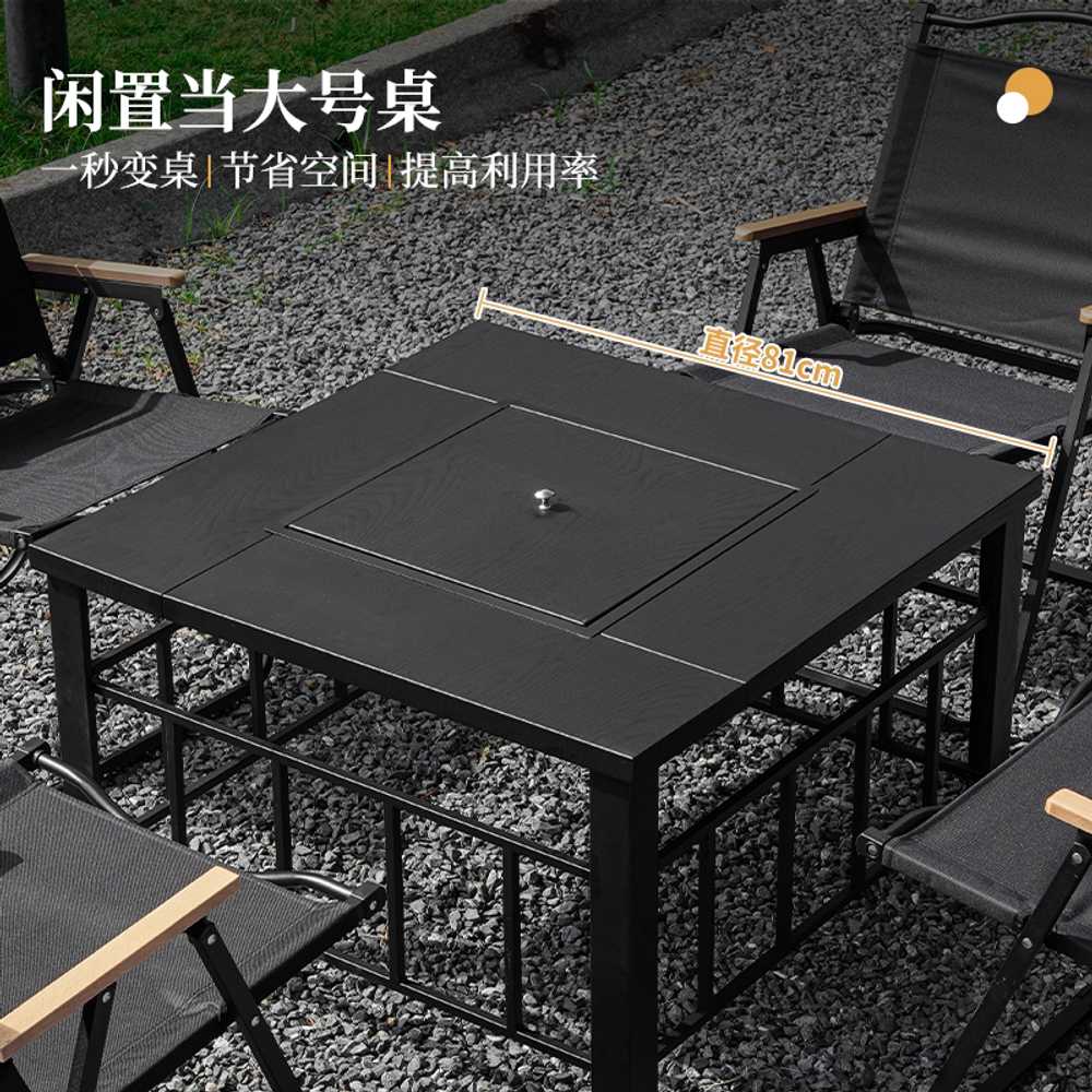 화로 테이블 그릴 캠핑식탁 바베큐 경량 고기 야외 81cm 세트 - 상세 이미지 5