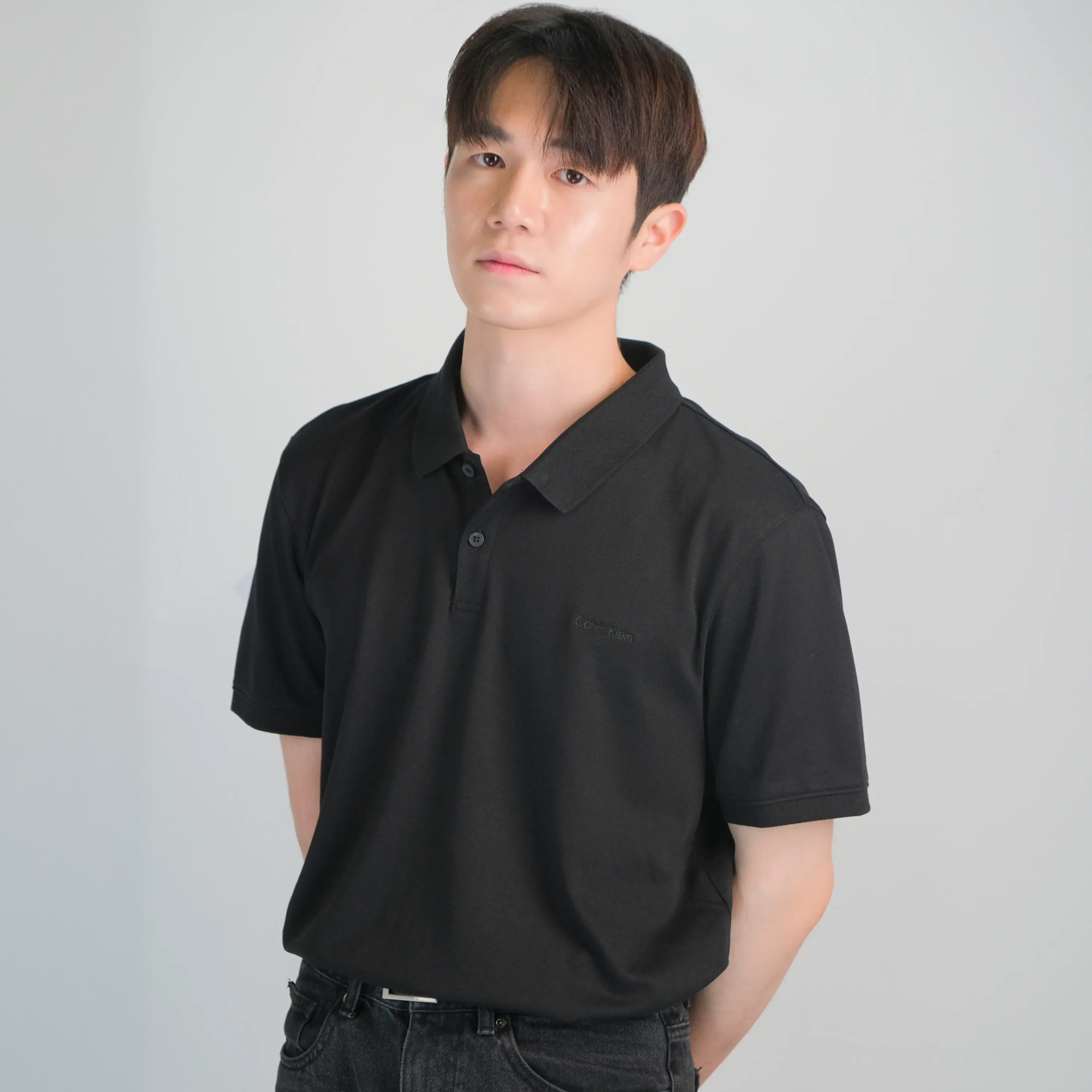 캘빈클라인 리퀴드 터치 폴로 티셔츠 블랙, M - 상세 이미지 4