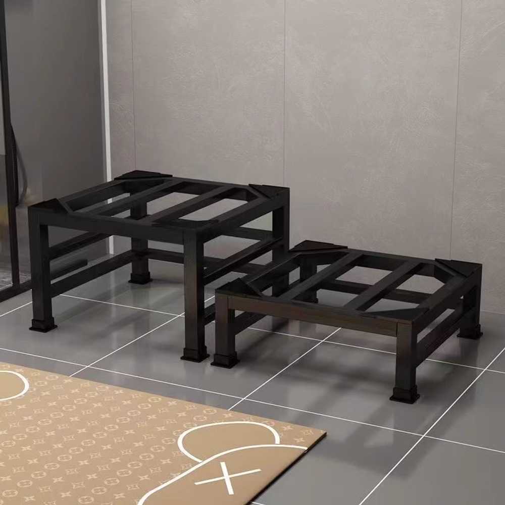 세탁기 건조기 거치대 받침대 수납장 랙 직렬설치 검정색 40x40x15 - 상세 이미지 3