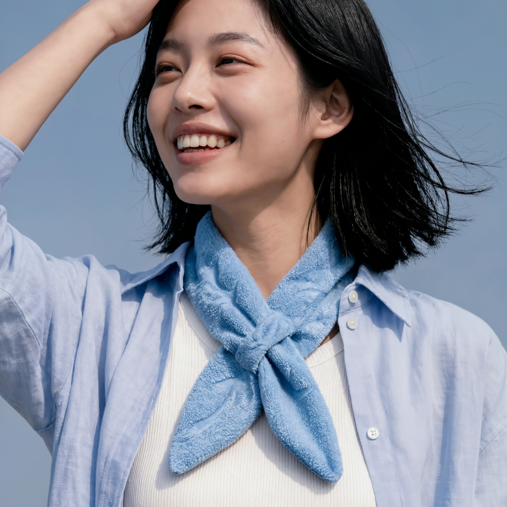 더스터프 아이스 쿨스카프 냉감 넥쿨러 쿨링 넥밴드 얼음 목걸이 라임 초코 - 상세 이미지 4