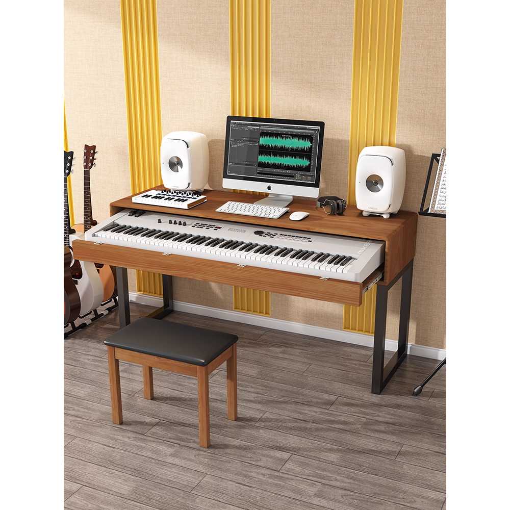 미디테이블 전자피아노 피아노 건반 작업대 테이블 130x50x83 서랍122cm - 상세 이미지 5
