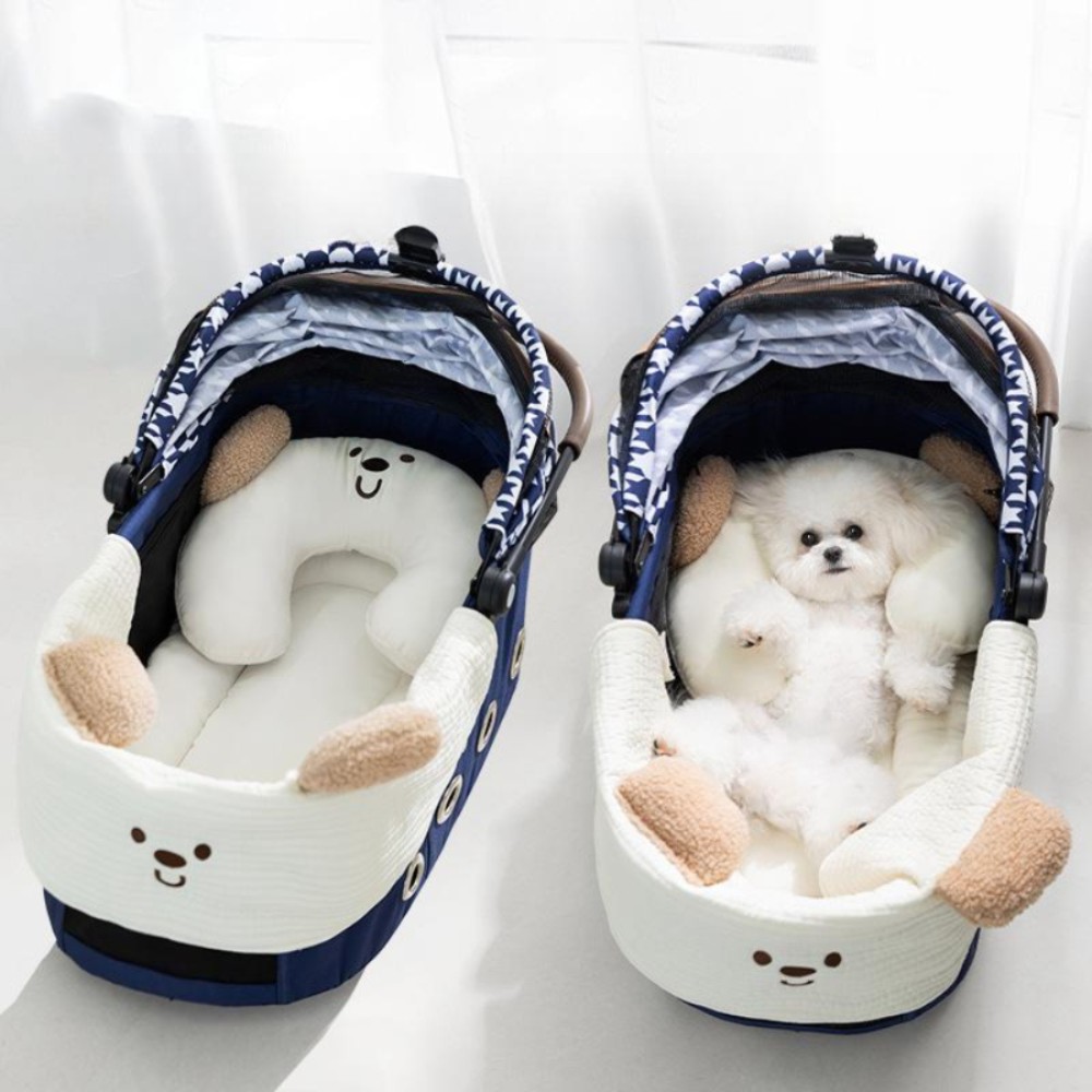 화이트 강아지 고양이 패드 소형견 애완동물 외출용 매트 3종 세트 범용 - 상품 이미지