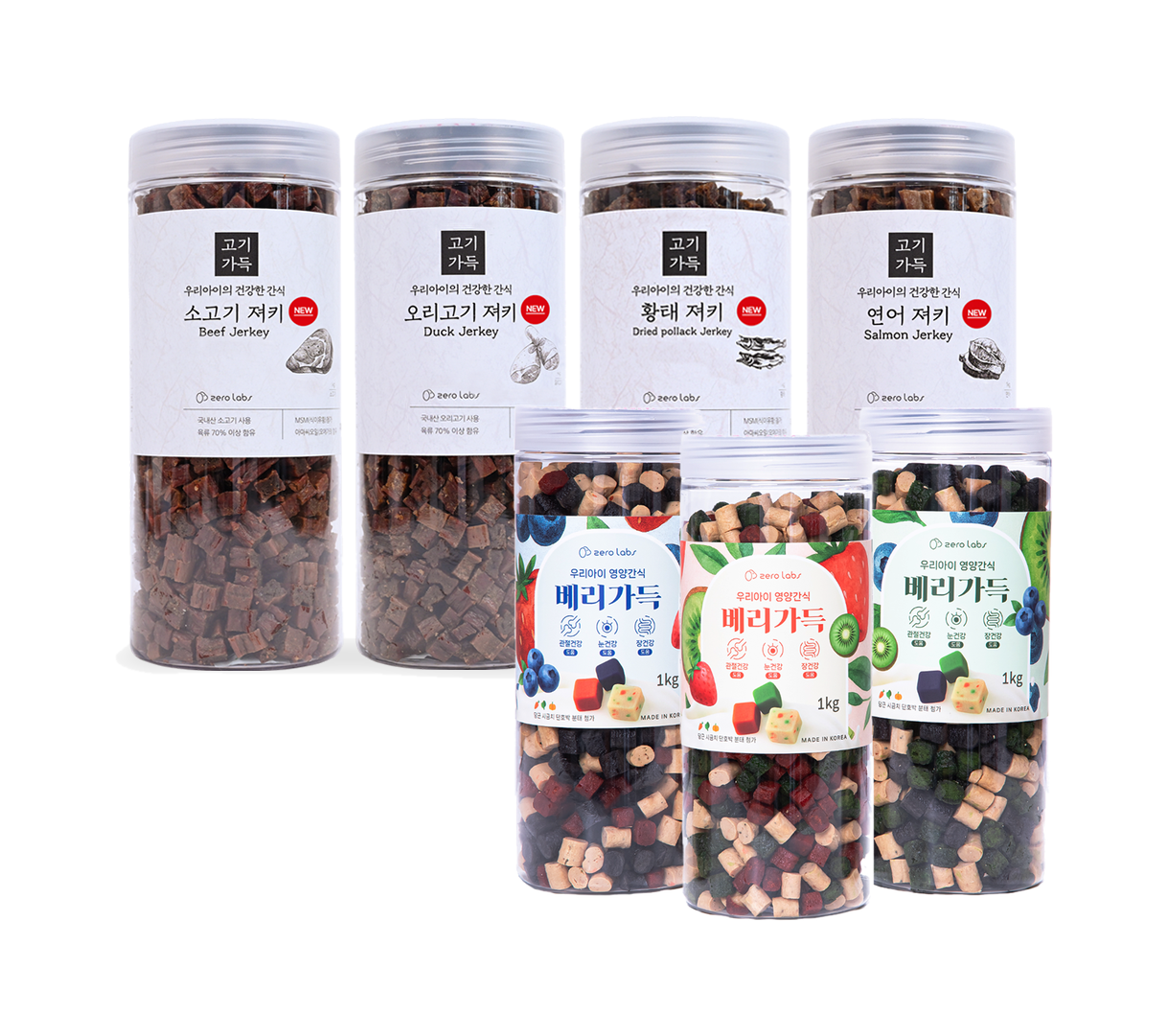 제로랩스 고기가득1kg+베리가득1kg 기능성 케어 강아지 화식 간식 - 상세 이미지 2
