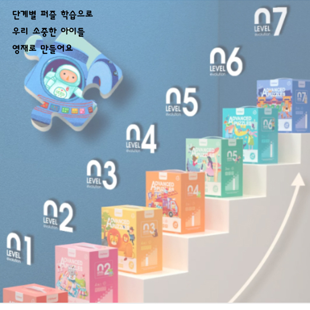인지발달 학습용집중력향상세계문화퍼즐 사고력증진그림퍼즐 6세이상 2종세트 204피스 - 상세 이미지 3