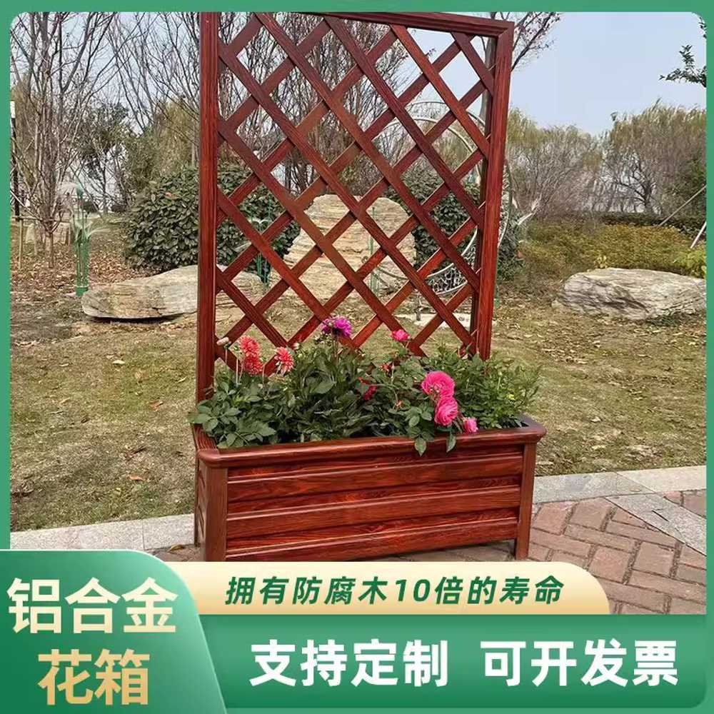 칸막이 화분파티션 야외 테라스 원목 실외인테리어 100x40x40+순 100x80 - 상세 이미지 2