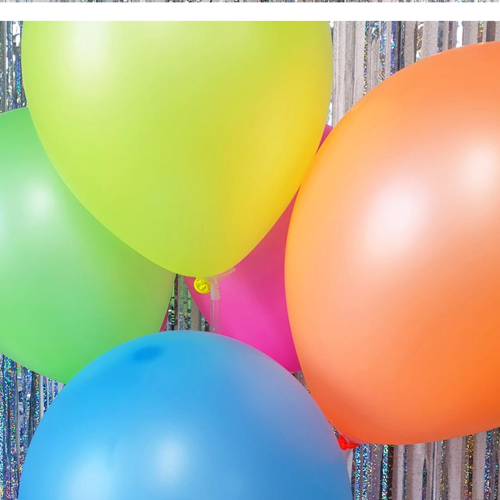 혼합컬러이벤트용품 형광색생일파티둥근풍선 네온컬러생일풍선 50개입 - 상세 이미지 5