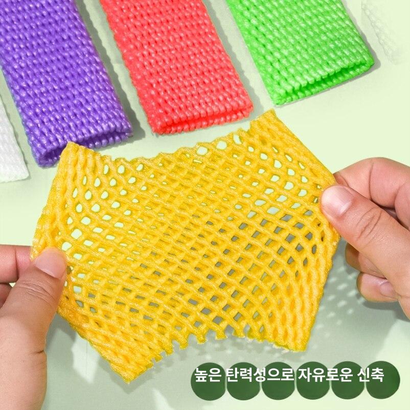 청과물 포장재 과일 사과 포장지 매쉬 보호 그물 6cm x 5cm 1000개 - 상세 이미지 4