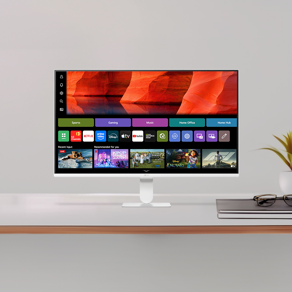 LG 27인치(68cm)모니터 스마트TV 화이트 스탠드세트AP-43S 스탠바이미 룸앤티비 이미지 6