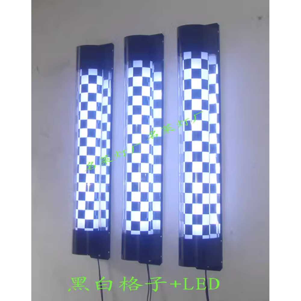 회전 이발소 조명 샵 입간판 벽걸이 레트로 헤어샵 보라 줄무늬 13x90 - 상세 이미지 4