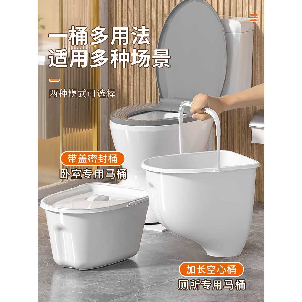 간이변기 이동식 접이식 간이화장실 농막 요강 좌변기 실내 모델(순백색)(B) - 상세 이미지 3