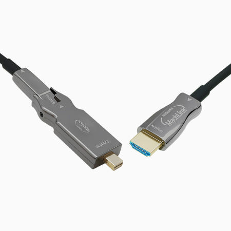 마하링크 Mini DP 1.4 to HDMI 2.1 분리형 광케이블 15m ML-MD7H15