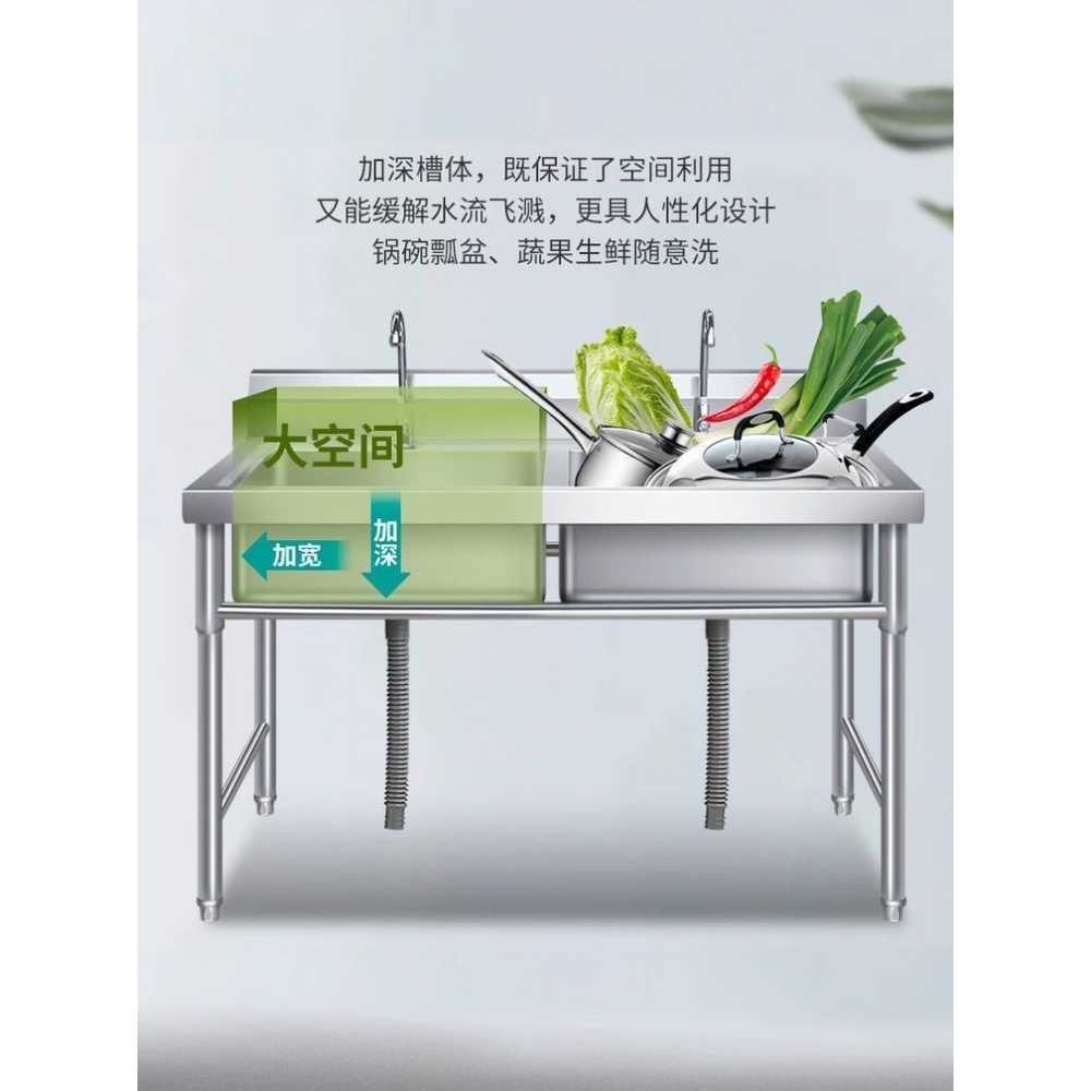 대형 스텐 개수대 싱크대 식당 캠핑장 보조 세면대 100x50x80 우측 플랫폼 1.0 - 상세 이미지 5