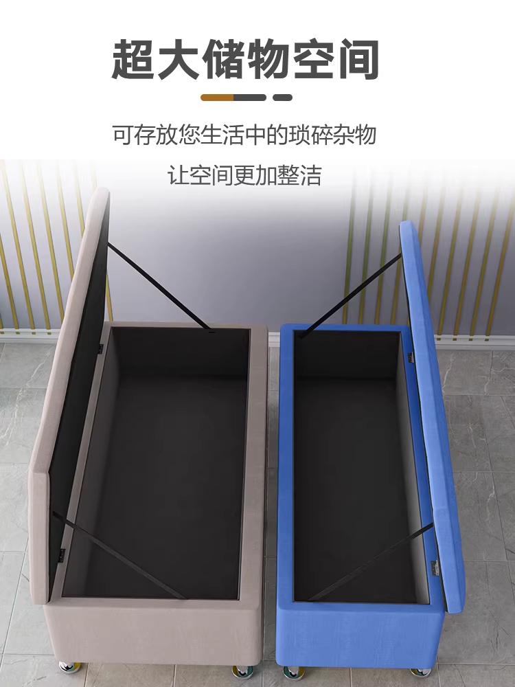 수납 벤치 소파 낮은 현관스툴 인테리어 대기실 의자 50x30x35 - 상세 이미지 5