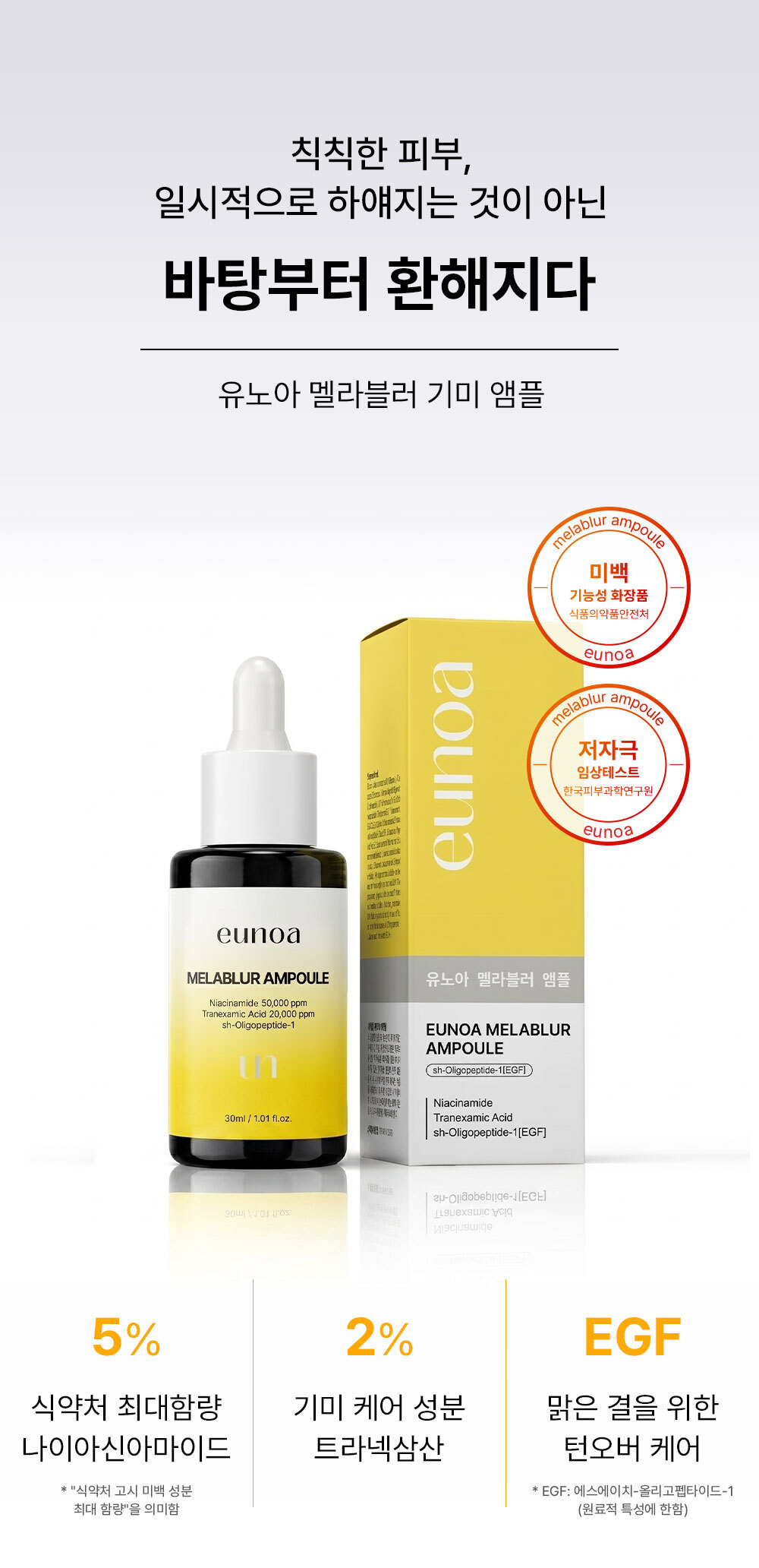 [유노아X박정수] 멜라블러 기미 앰플 30ml, 최저가딜 OPEN