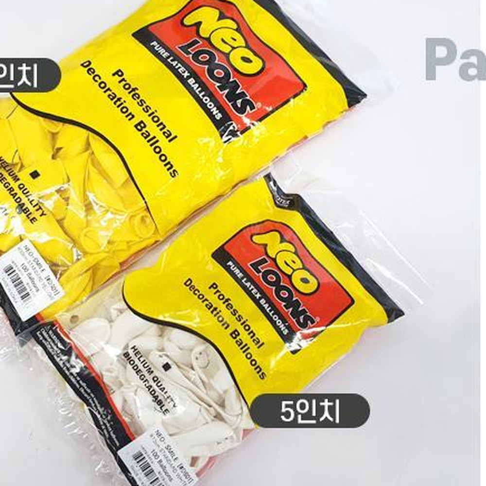 유치원미술파티용품스마일풍선 화이트파티이벤트풍선꾸미기 DIY만들기 50개입 12인치 - 상세 이미지 2