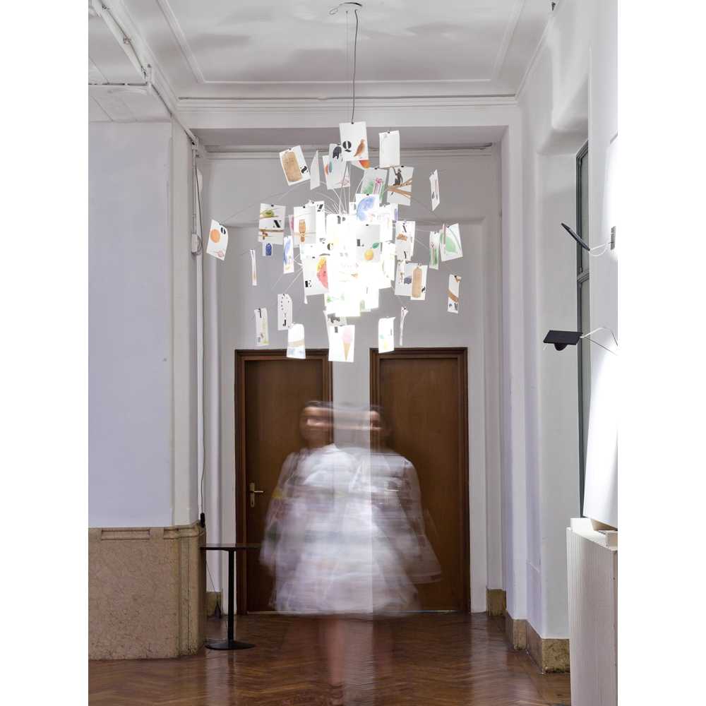 DIY 램프 LED 클립 꾸미기 터치 램프 펜던트 천장 갓 ABC 테마 60x60x35cm - 상세 이미지 5