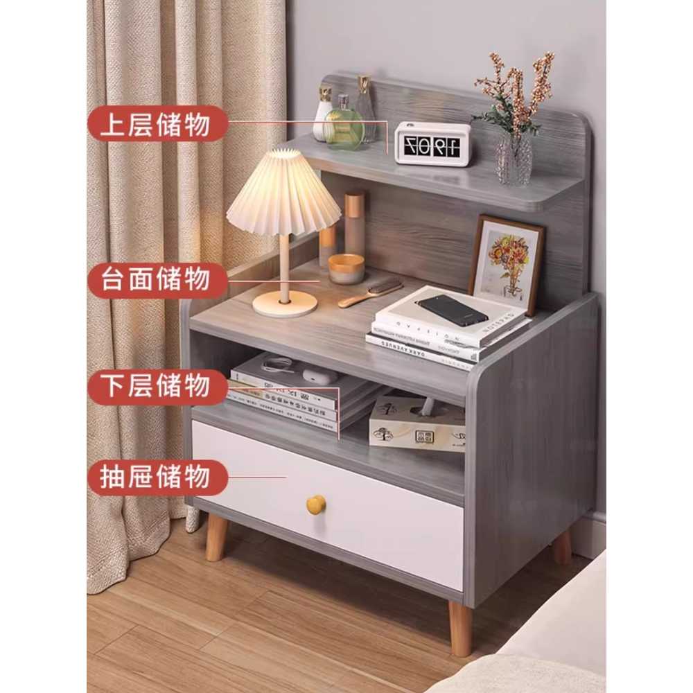 침대옆선반 협탁 원목 틈새 선방 서랍장 틈새협탁 단일 서랍 목가적색 37CM - 상세 이미지 3
