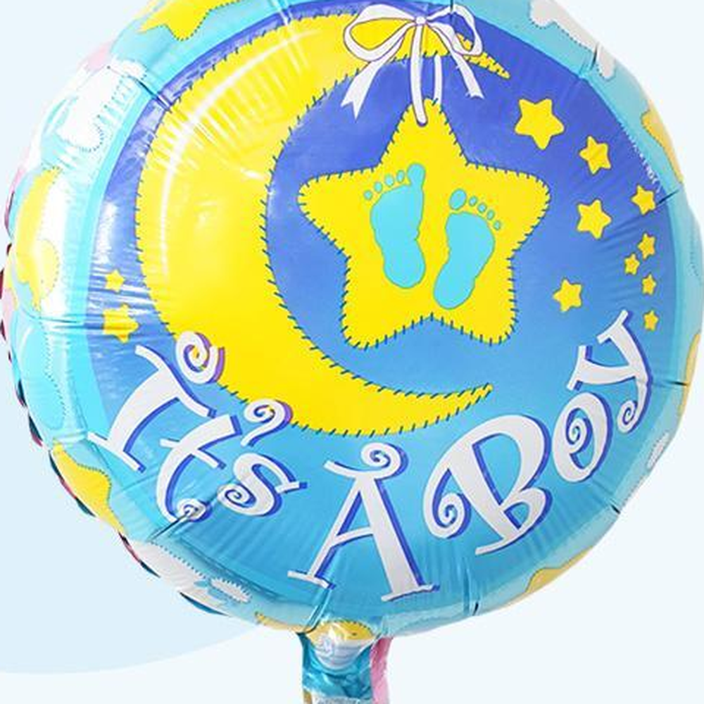 아기발바닥그림 잇츠어보이 남자아기돌잔치풍선 남아생일은박헬륨풍선 18인치 - 상세 이미지 2
